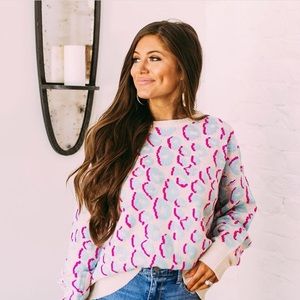 Peach Love California Animal Print Sweater
